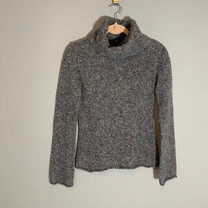 Express charcoal gray‎ wool blend pullover turtleneck fitted long sleeve sweater